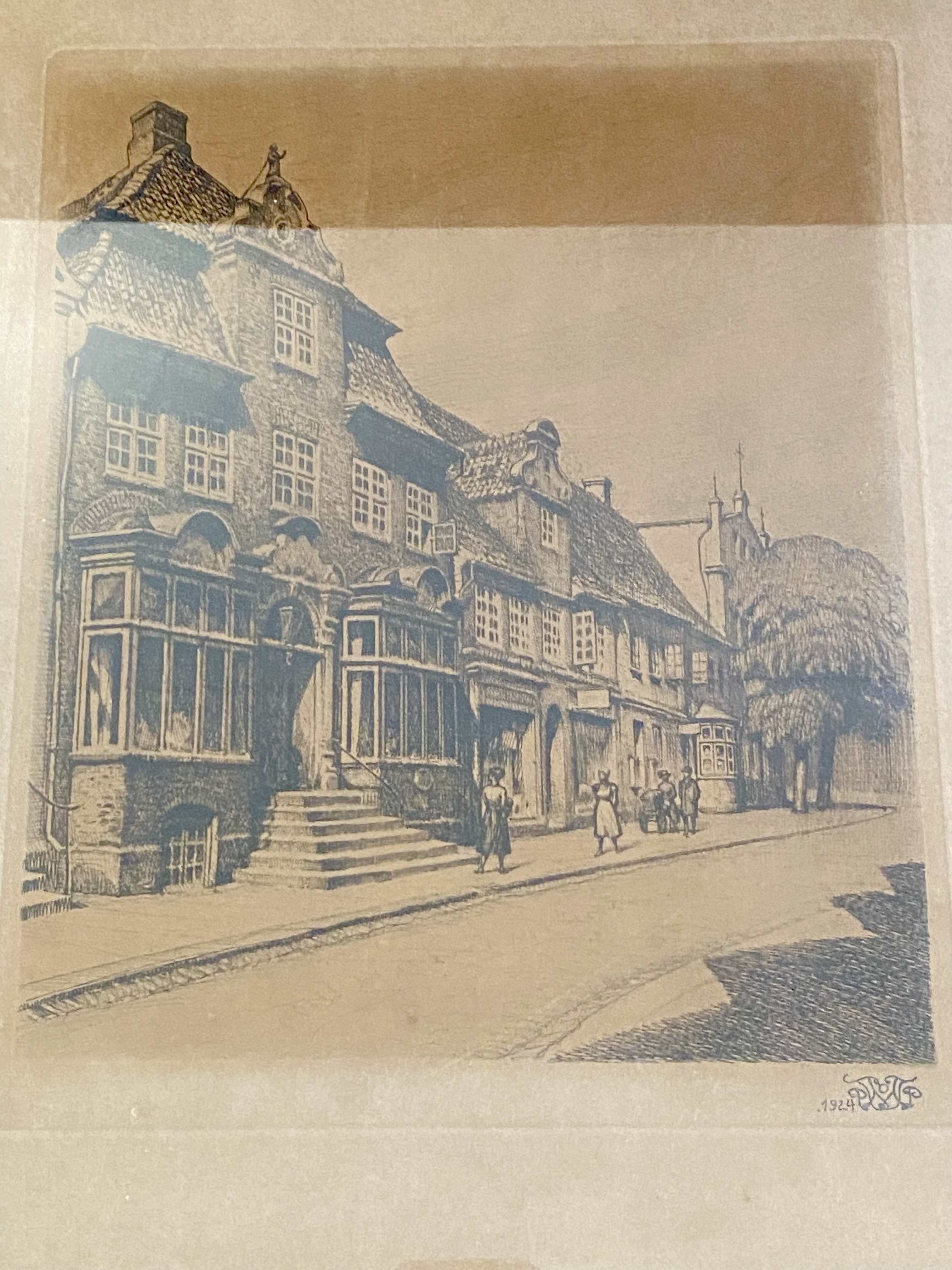 1924-vintage-framed-print-architectural-street-scene-093-2