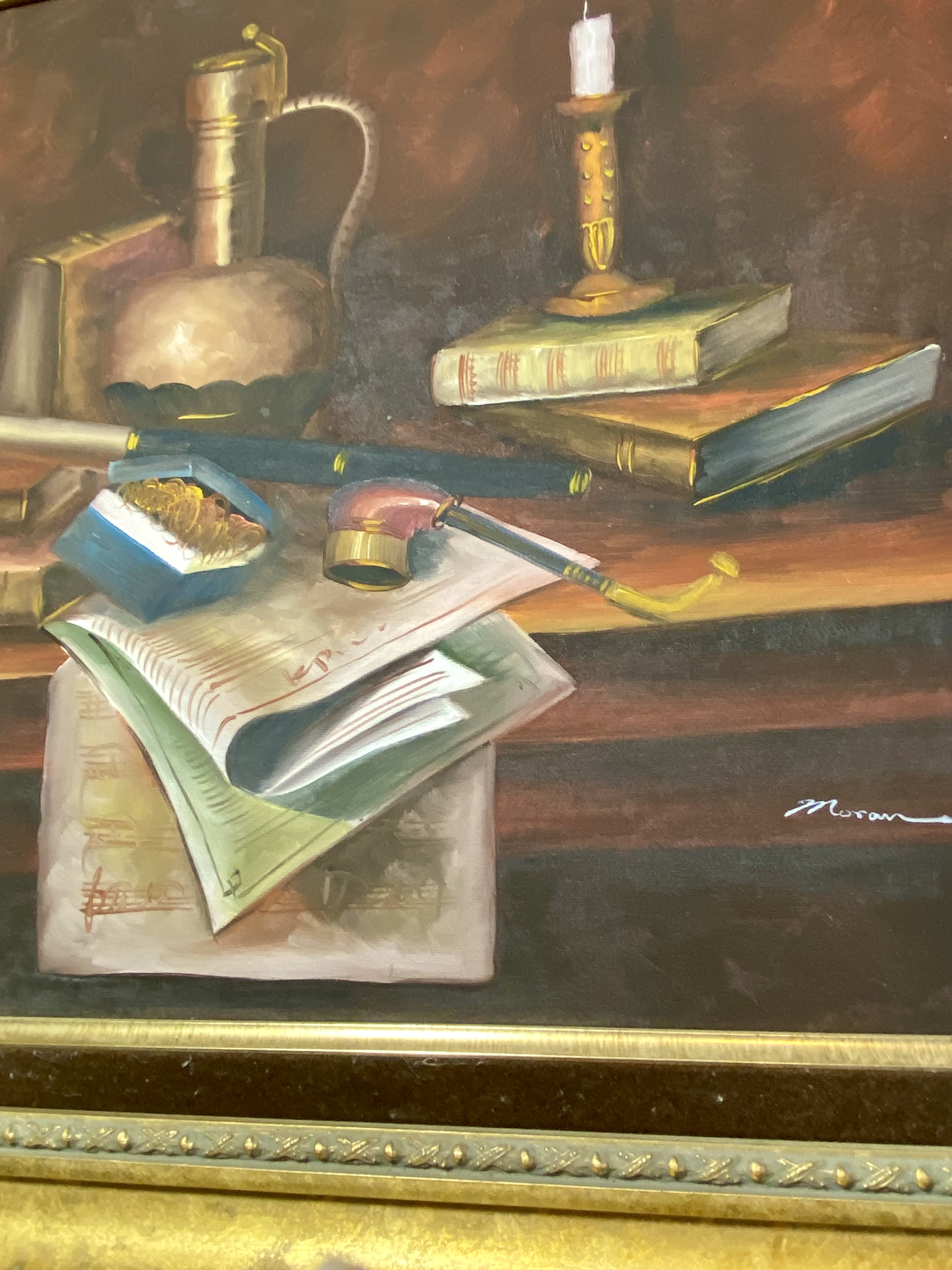 1970s-signed-moran-oil-painting-dutch-old-master-style-still-life-203-563