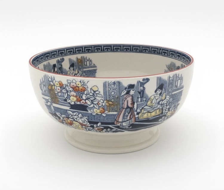 Lot 027: Antique Eggshell Porcelain Bowl by Frank Beardmore & Co.