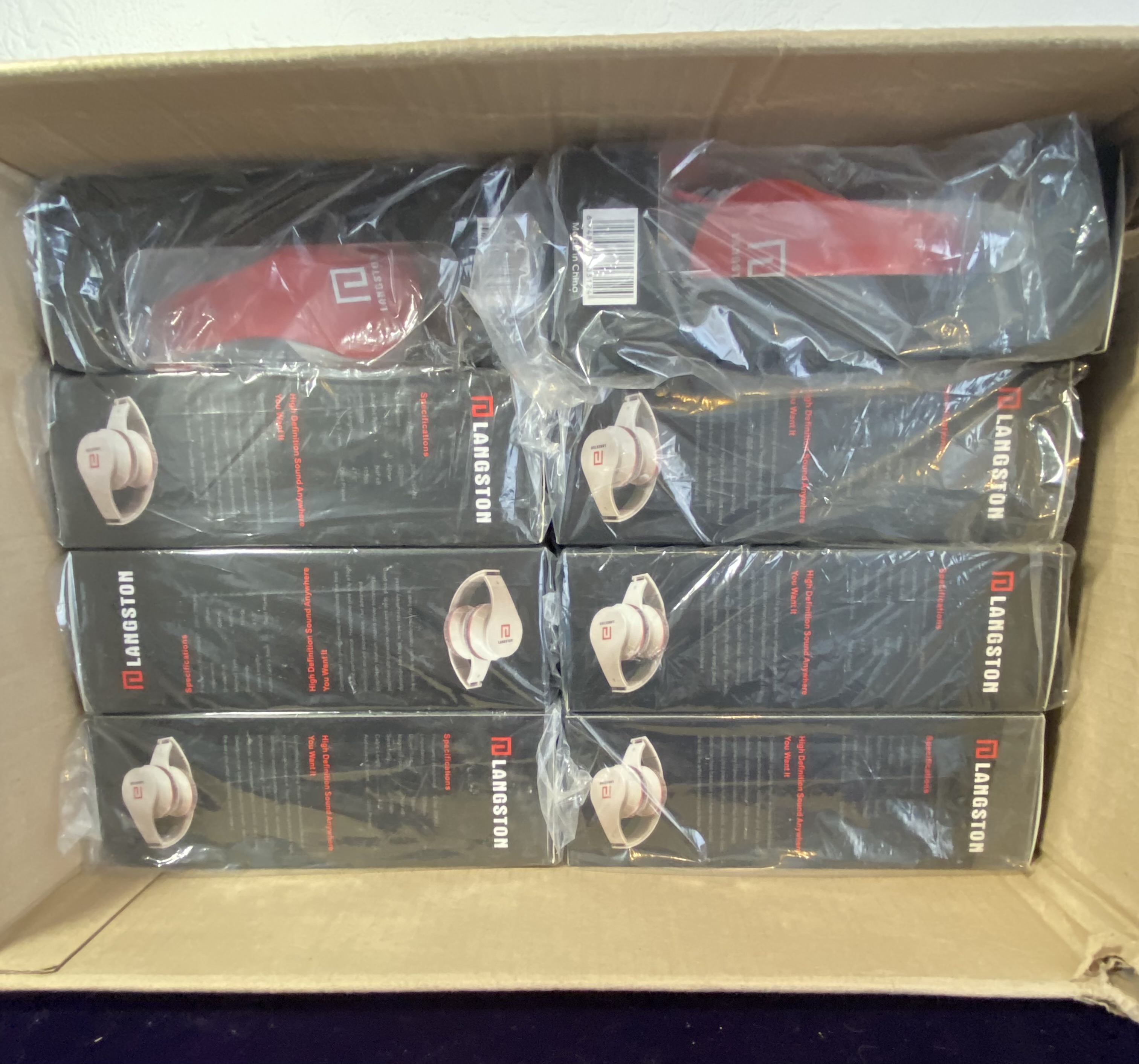 Lot 089: Job Lot of 8 Langston Headsets — High Fidelity Super Bass