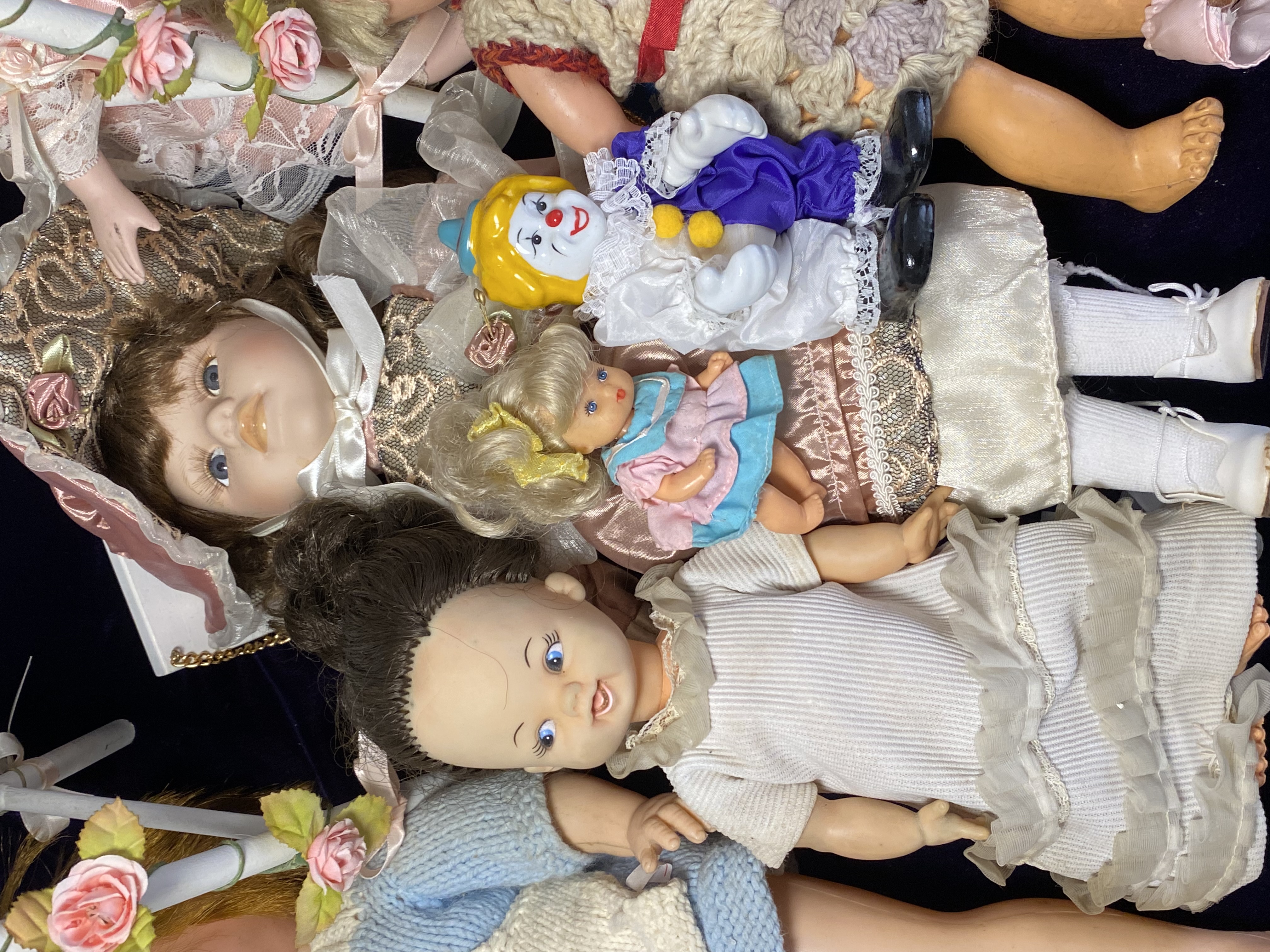 Lot 086: Job Lot of Vintage Dolls with Swing — Assorted Styles