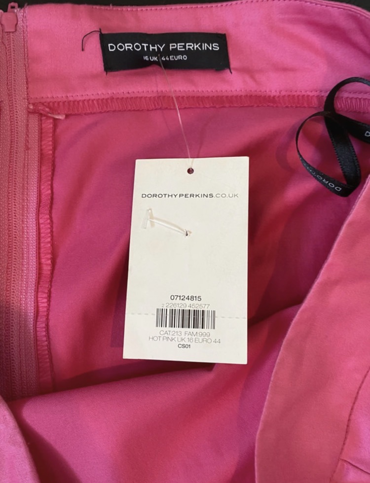 nwt-dorothy-perkins-hot-pink-strapless-midi-dress-size-16-189-7