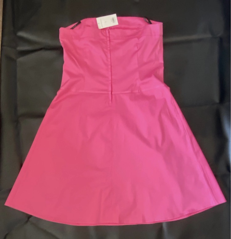 nwt-dorothy-perkins-hot-pink-strapless-midi-dress-size-16-189-9