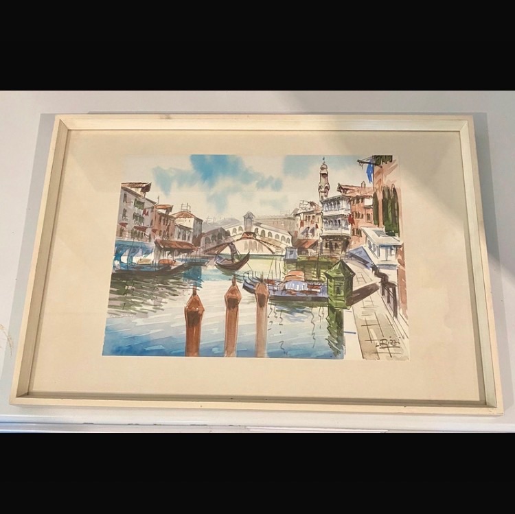 Lot 005: Original Signed L. Rizzi Venetian Watercolour