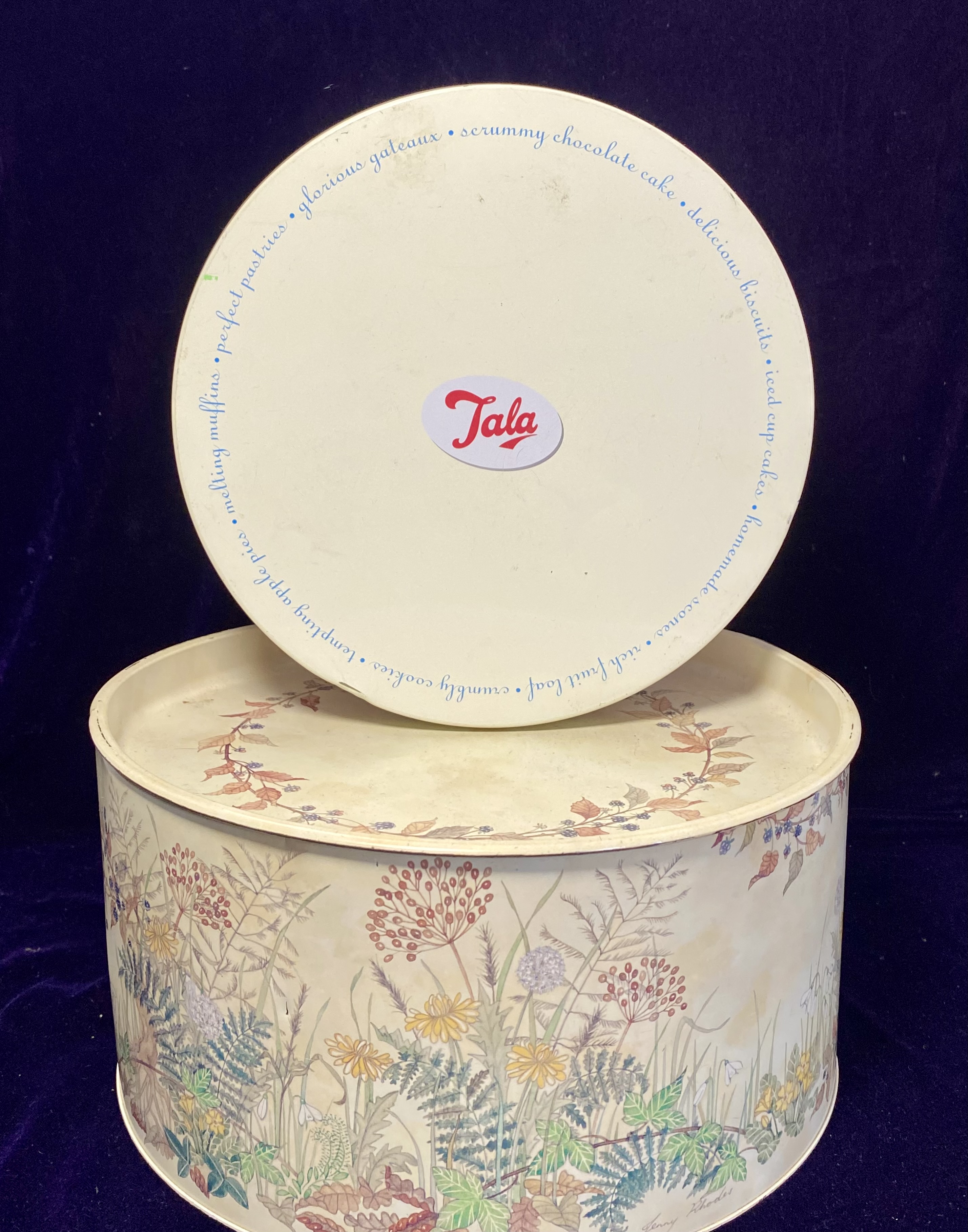 pair-of-vintage-tala-metal-cake-tins-with-lids-floral-and-striped-designs-094-2