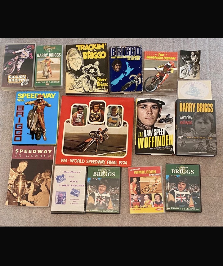 Lot 044: Speedway Memorabilia Collection with Barry Briggs Signatures
