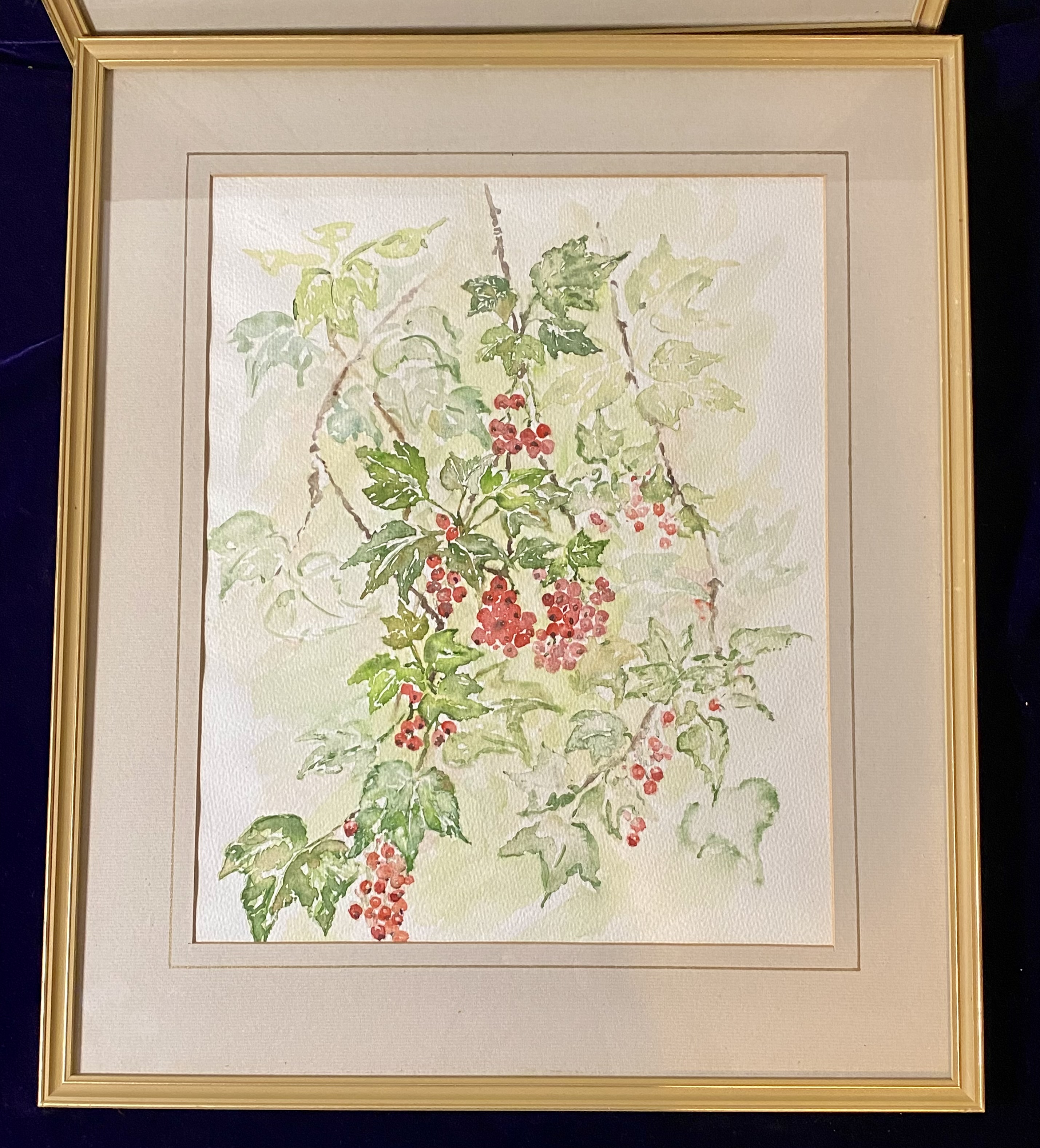 two-1997-monogrammed-dv-botanical-watercolors-blue-and-red-berries-053-393
