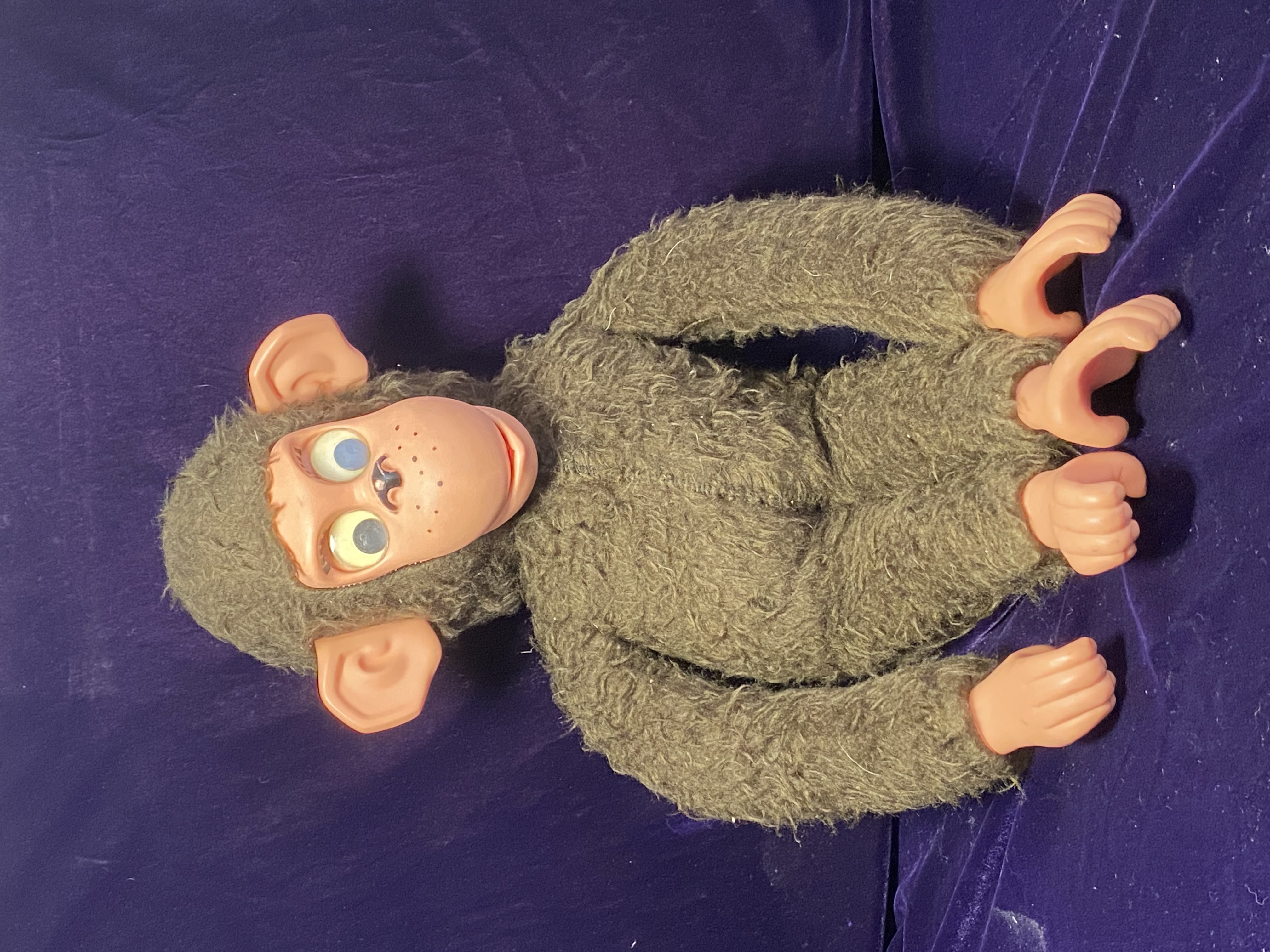 Lot 085: Vintage 1960s Monkey Soft Toy with Hard Plastic Features