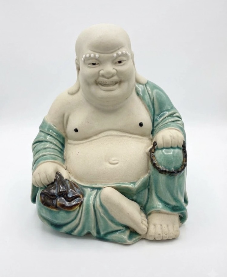 Lot 028: Vintage Ceramic Laughing Buddha Statue – 1960s–1970s