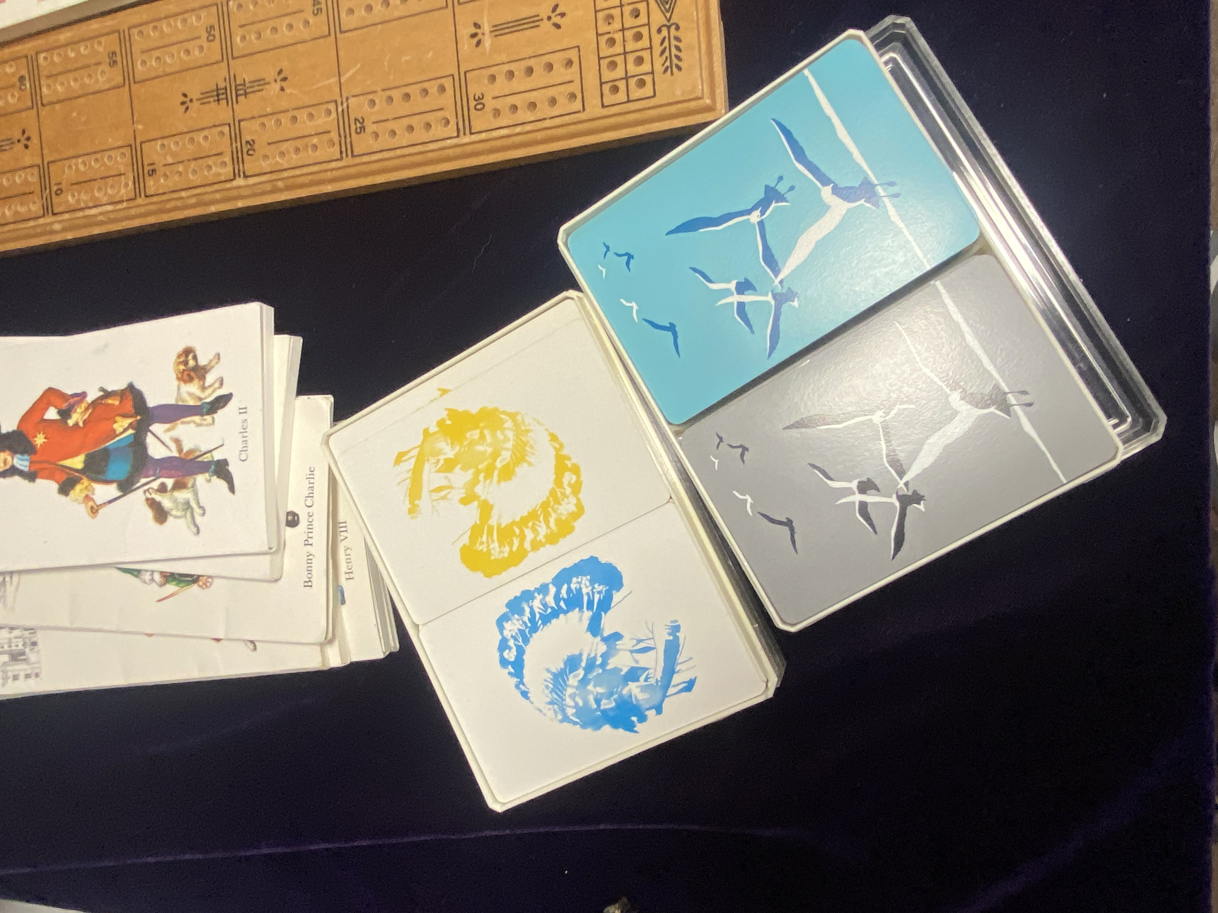 vintage-mid-century-bridge-card-games-lot-cribbage-board-score-pads-playin-070-2