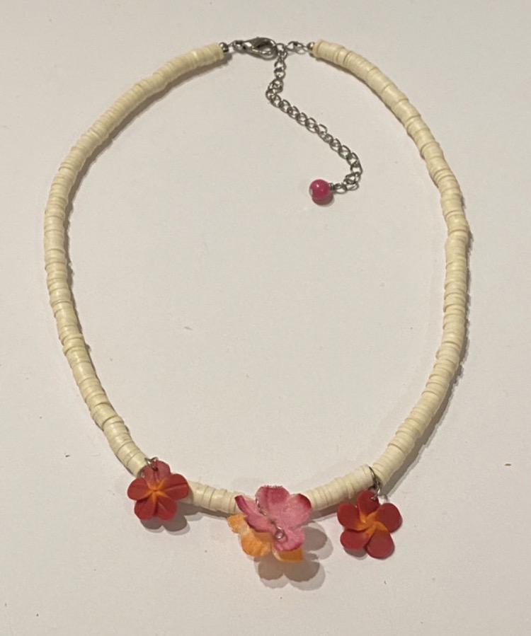 Lot 110: Y2K Style Rubber & Acrylic Ring Necklace — Vibrant Statement Piece