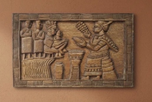 Lot 019: Yoruba / Benin Carved Wooden Panel – African Tribal Art